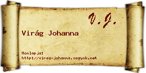 Virág Johanna névjegykártya