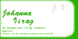 johanna virag business card